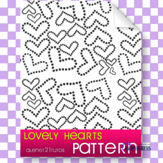 点状式爱心、心形图案符号Photoshop填充图案文件底纹素材 .pat 下载-玩吧资源站