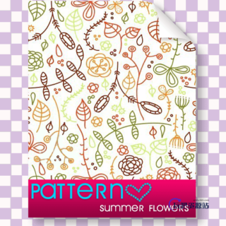 童趣手绘涂鸦夏天花纹图案纹理Photoshop填充图案底纹素材 Patterns 下载-玩吧资源站