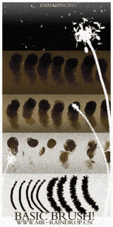 10款基本型绘画笔刷PS素材下载-玩吧资源站