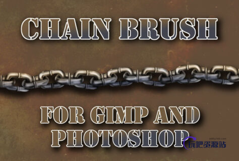 锁链、链条、铁链PS笔刷素材下载-玩吧资源站