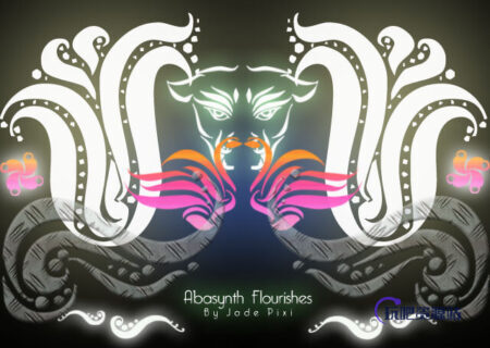 47种不同样式的贵族花纹图案PS笔刷素材下载-玩吧资源站