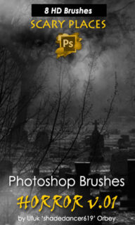 恐怖场景、背景效果气氛PS笔刷素材下载-玩吧资源站