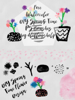 水彩、水墨画笔系列PS笔刷素材下载-玩吧资源站