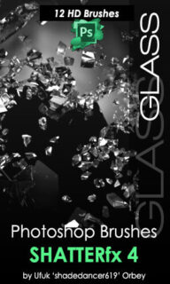 玻璃粉碎效果、玻璃渣、碎片破碎PS笔刷素材下载-玩吧资源站