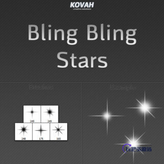 闪烁星光、亮闪闪的效果Photoshop闪烁笔刷下载-玩吧资源站