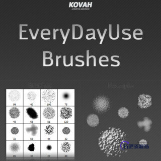 日常基础类画笔Photoshop笔刷素材下载-玩吧资源站