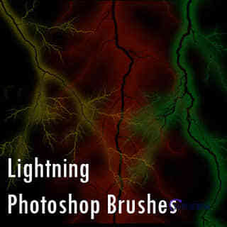 闪电、雷电特效Photoshop笔刷素材