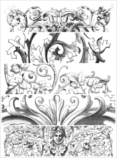 手绘西欧花朵、欧式花朵图案PS笔刷（PNG图片格式）-玩吧资源站