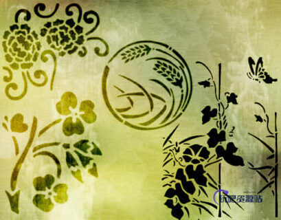 漂亮的手绘印花图案、花纹装饰图案Photoshop笔刷免费下载-玩吧资源站