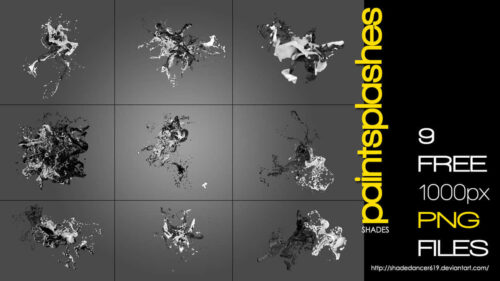 黏着的液体交融Photoshop笔刷素材下载(PNG格式)已扣图!-玩吧资源站