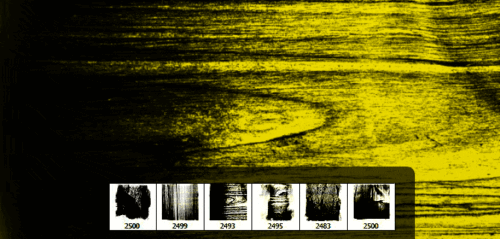 6个高清木头纹理、木板截面、实木地板表层图案PS笔刷素材-玩吧资源站