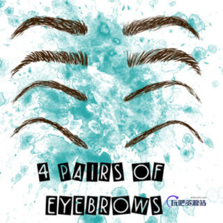 画眉、手绘眉毛效果Photoshop笔刷素材下载-玩吧资源站