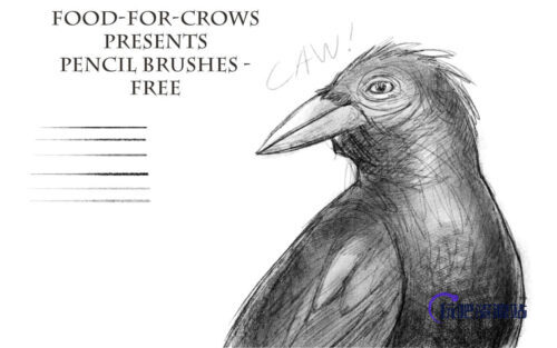 素描类铅笔笔触Photoshop铅笔笔刷素材下载-玩吧资源站