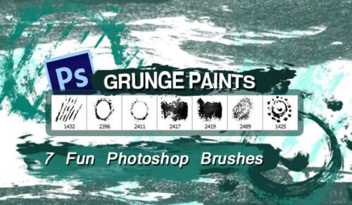 7种高清油漆纹理效果PS油漆笔刷素材-玩吧资源站