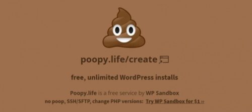 免费的WordPress沙箱测试工具poopy.life-玩吧资源站