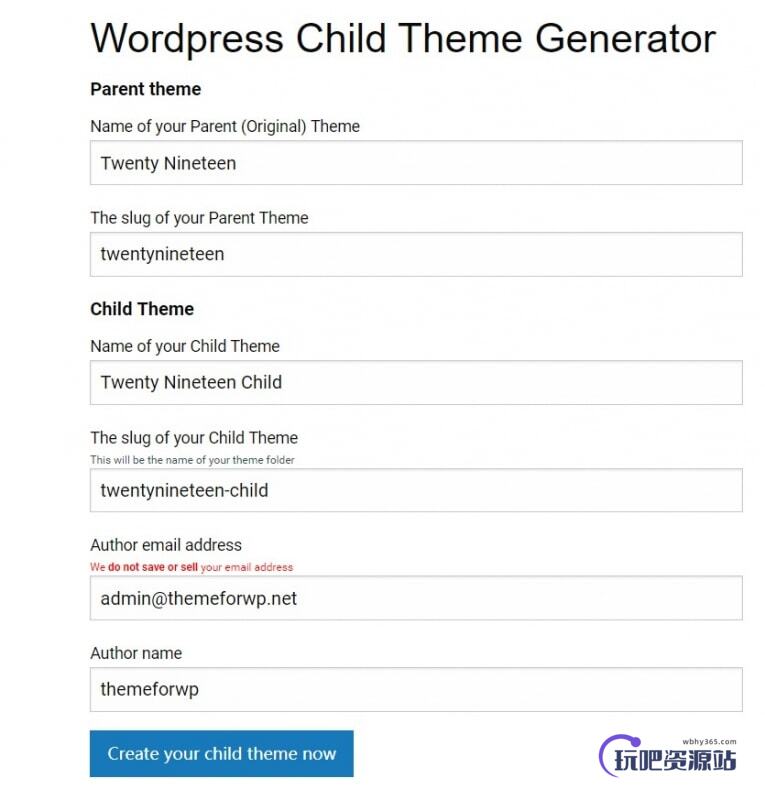 图片[1]-WordPress子主题使用方法-玩吧资源站