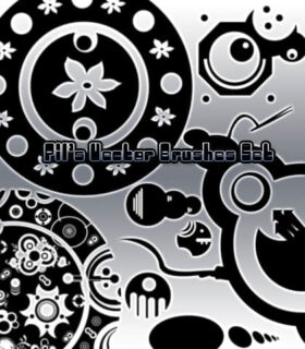 矢量式花纹图形图案Photoshop笔刷素材下载-玩吧资源站