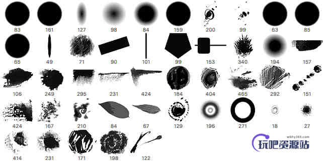 45种免费的Adobe Photoshop数字绘画笔刷素材