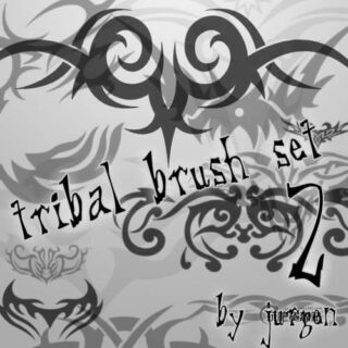 远古部落遗迹图腾纹饰PS纹身刺青笔刷-玩吧资源站