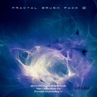 抽象魔幻的分形图形PS笔刷素材下载-玩吧资源站
