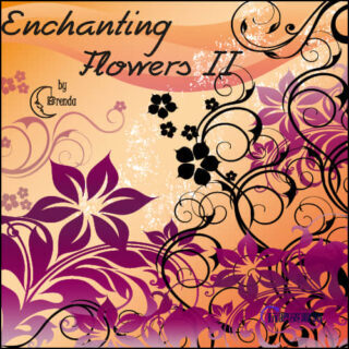 漂亮的鲜花与植物花纹图案PS笔刷素材下载-玩吧资源站