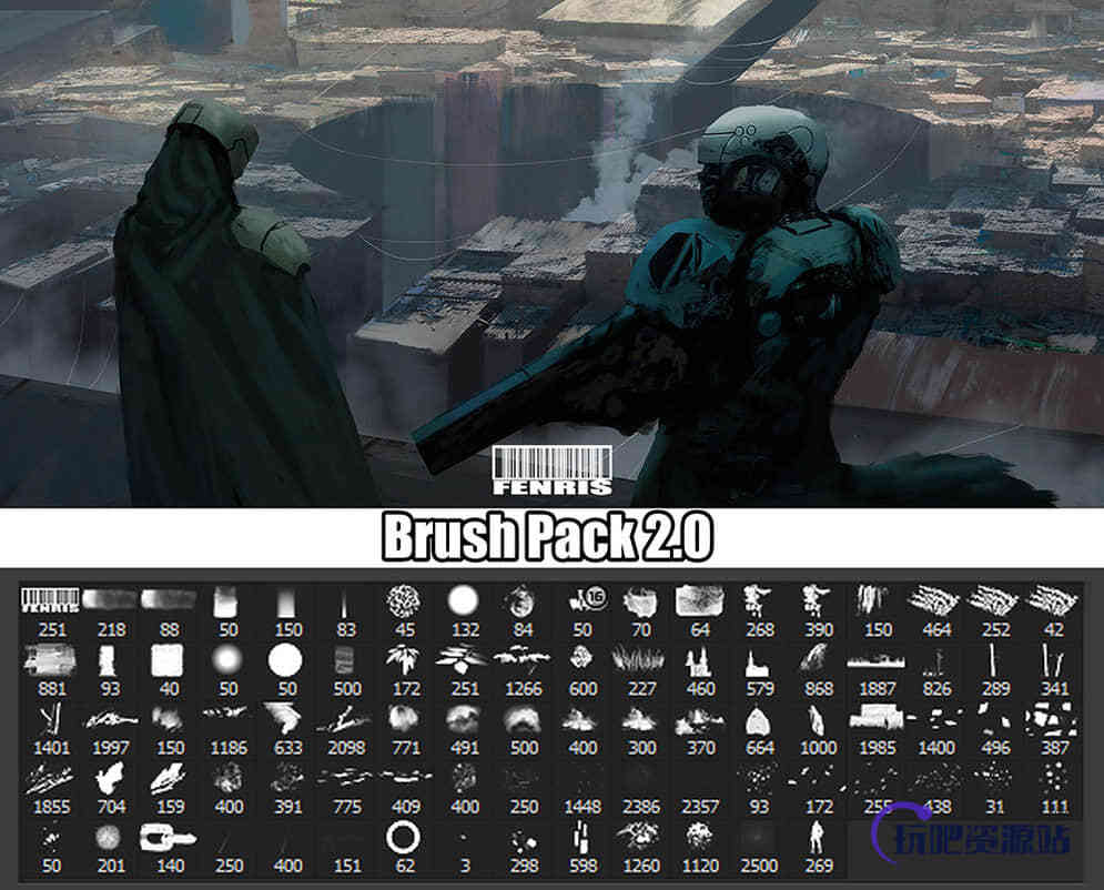 超级数字艺术CG插画笔刷包2.0 PS素材下载