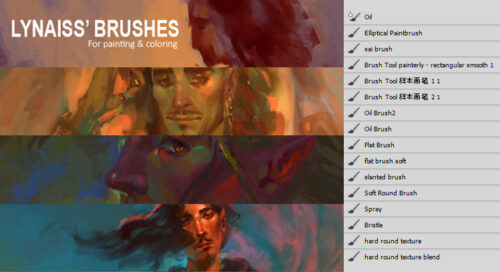CG原画艺术创作专用PS CS6 版笔刷（.tpl 格式：工具预设类型素材）-玩吧资源站