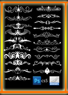 漂亮的植物印花图案PS贵族花纹笔刷-玩吧资源站