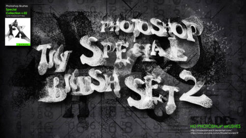 炫酷破碎阴影效果、碎片飘散特效PS笔刷素材-玩吧资源站