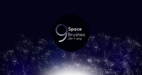 背景星空、星光效果PS笔刷素材-玩吧资源站