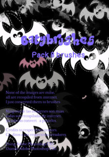 万圣节可爱卡通蝙蝠造型PS美图笔刷-玩吧资源站