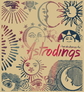 手绘欧式太阳月亮符号图案Photoshop笔刷素材-玩吧资源站