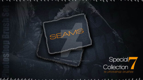 牛仔布纹理效果Photoshop布匹纹理笔刷-玩吧资源站