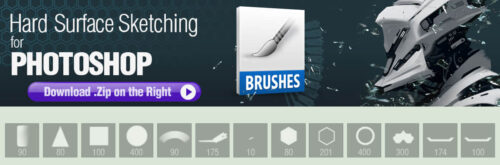 几何图形科技元素类型PS笔刷素材下载+tpl工具-玩吧资源站