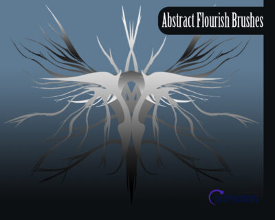 抽象式线条纹理PS笔刷素材-玩吧资源站