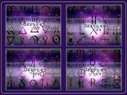 神秘符号纹理PS笔刷-玩吧资源站