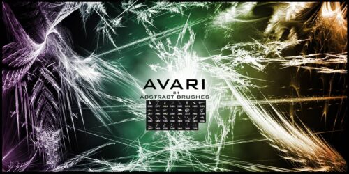 抽象式光影变幻PS笔刷-玩吧资源站