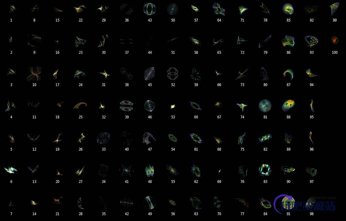 100种光影变幻特效PS笔刷