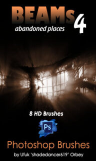 光束暗光效果、阳光明媚效果、光影照射、刺眼PS笔刷-玩吧资源站