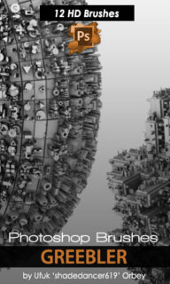 12种高清阴影效果PS笔刷-玩吧资源站