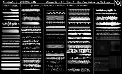 PS混合高级笔刷包免费下载-玩吧资源站