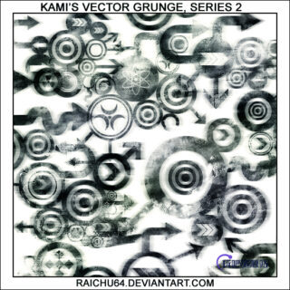 非主流同心圆符号、箭头标记PS笔刷-玩吧资源站