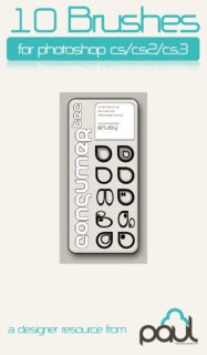 10种装饰性边角图形PS笔刷-玩吧资源站