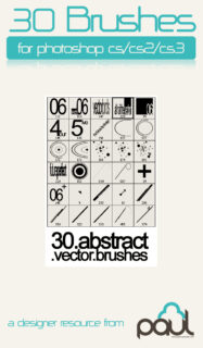 30种背景元素装饰图案PS笔刷-玩吧资源站