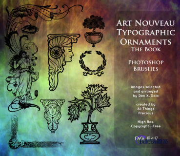 文艺复兴艺术印花图案PS笔刷-玩吧资源站