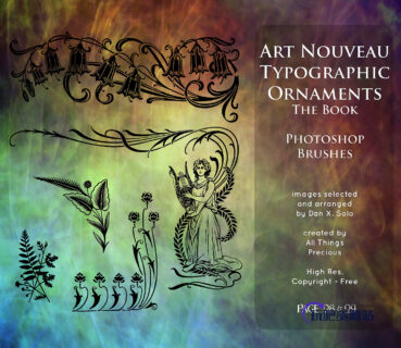 欧式艺术印花图案PS笔刷-玩吧资源站