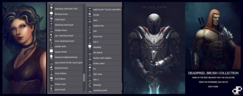 CG插画综合画笔PS笔刷素材-玩吧资源站