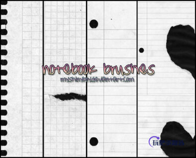 信纸、污渍纸张图案PS笔刷-玩吧资源站