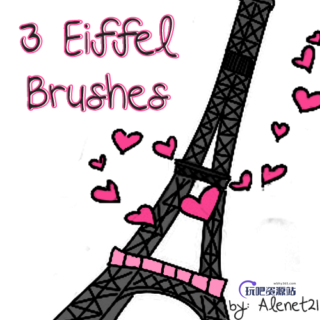 可爱小爱心图案PS笔刷下载-玩吧资源站