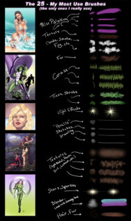 私人画笔艺术插画PS笔刷素材-玩吧资源站